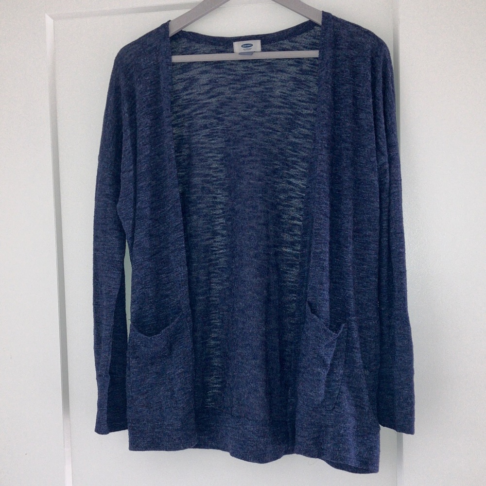 Old Navy Heathered Navy Cardigan